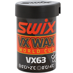 Мазь держания SWIX VX63 высокофтористая, New 0/+2C Old 0/-4C 45 гр